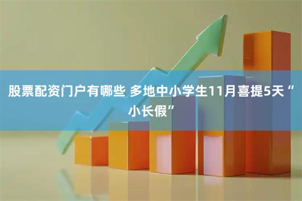 股票配资门户有哪些 多地中小学生11月喜提5天“小长假”