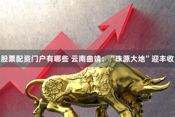 股票配资门户有哪些 云南曲靖：“珠源大地”迎丰收